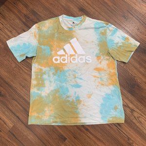 Adidas Men's Essentials Tie-Dyed Logo Graphic T-Shirt